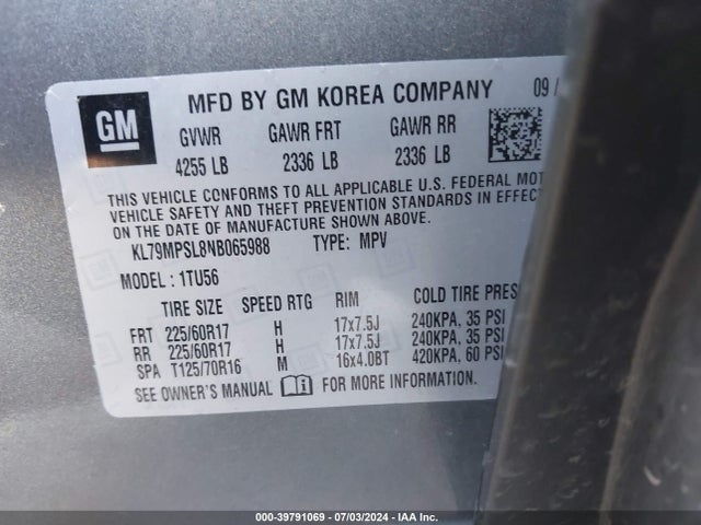 Chevrolet Trailblazer Fwd Lt 2022 KL79MPSL8NB065988 Image 9