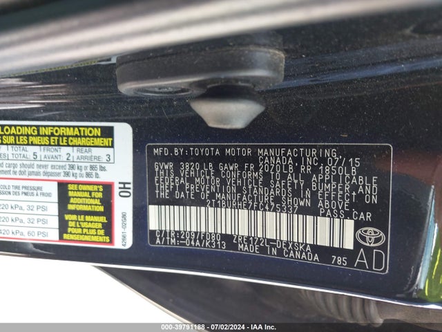 Toyota Corolla S Plus 2015 2T1BURHE7FC475337 Image 9