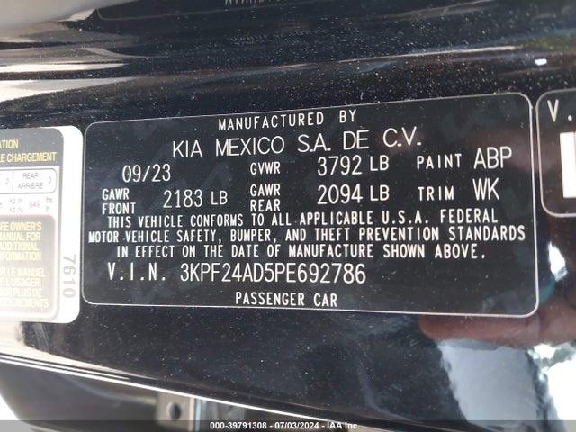 KIA Forte Lxs 2023 3KPF24AD5PE692786 Image 9