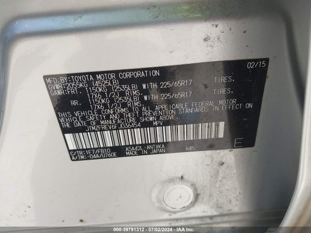 Toyota RAV4 LE 2015 JTMZFREV6FJ036454 Image 9
