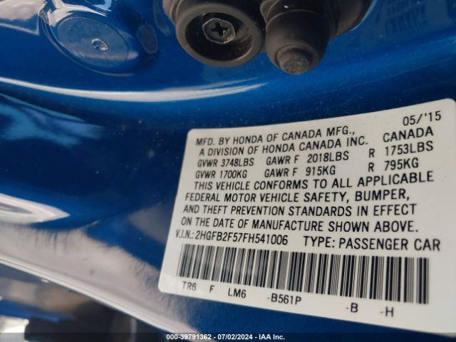 2HGFB2F57FH541006 Honda Civic Lx