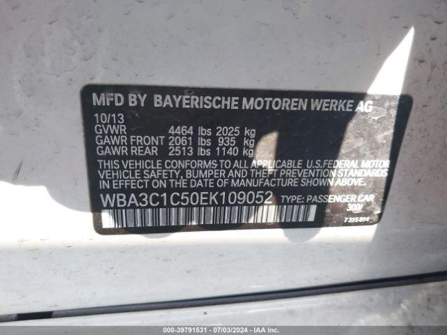 WBA3C1C50EK109052 BMW 328I