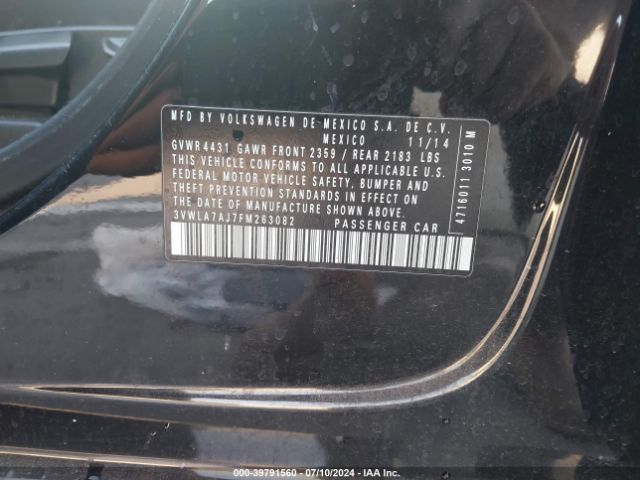 3VWLA7AJ7FM263082 Volkswagen Jetta 2.0l Tdi S