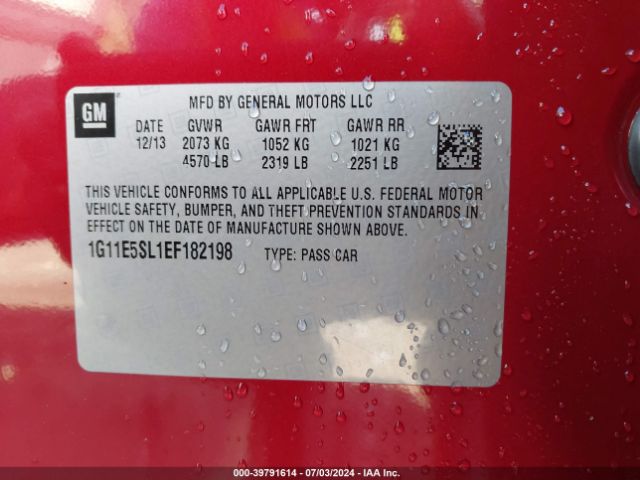 1G11E5SL1EF182198 Chevrolet MALIBU 2LT