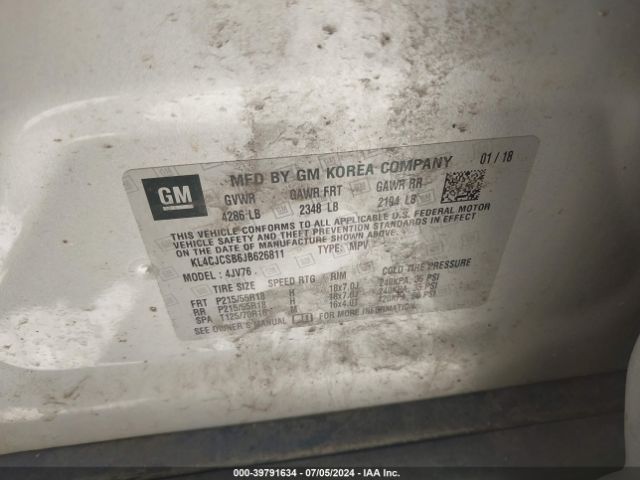 KL4CJCSB6JB626811 Buick Encore Essence