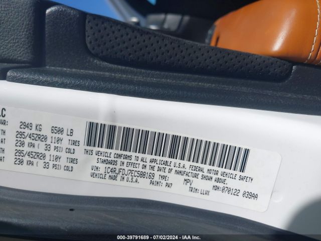 1C4RJFDJ7EC588169 Jeep Grand Cherokee Srt8
