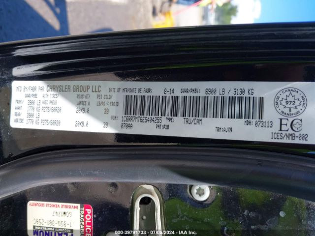 1C6RR7MT6ES404255 RAM 1500 Sport