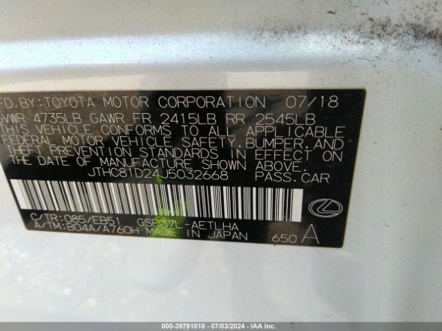 JTHC81D24J5032668 Lexus IS 300