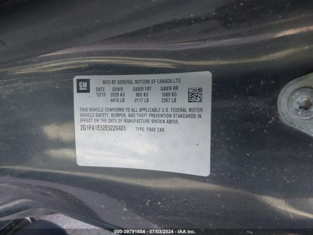 2G1FA1E32E9229401 Chevrolet Camaro 2ls
