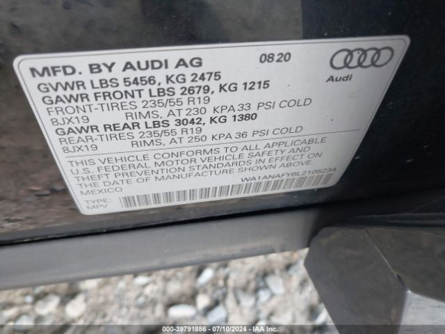 2020 AUDI Q5 WA1ANAFY6L2105234 Photo 8