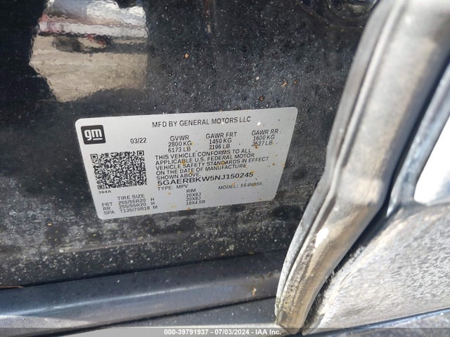5GAERBKW5NJ150245 Buick Enclave Fwd Essence