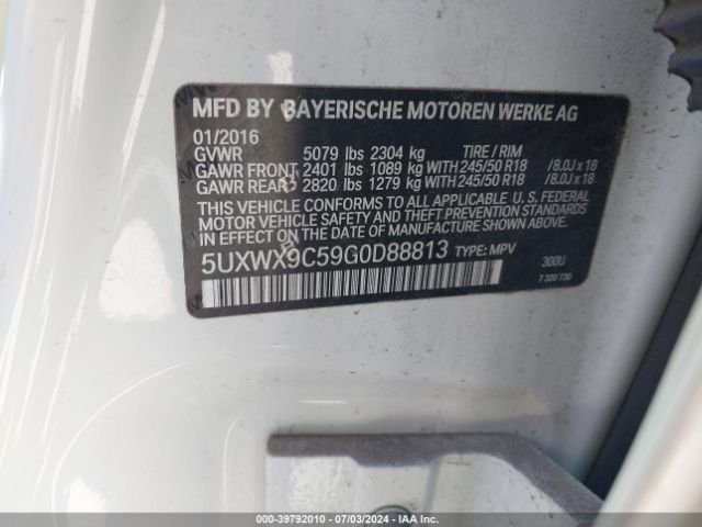 5UXWX9C59G0D88813 BMW X3 Xdrive28i