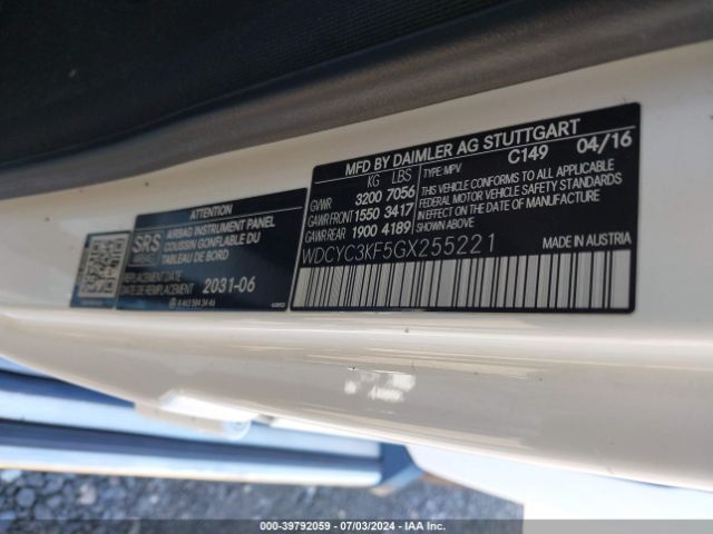 WDCYC3KF5GX255221 Mercedes-Benz G 550 4matic
