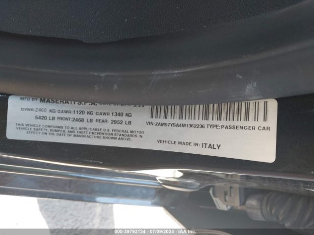 ZAM57YSA4M1362236 Maserati GHIBLI S