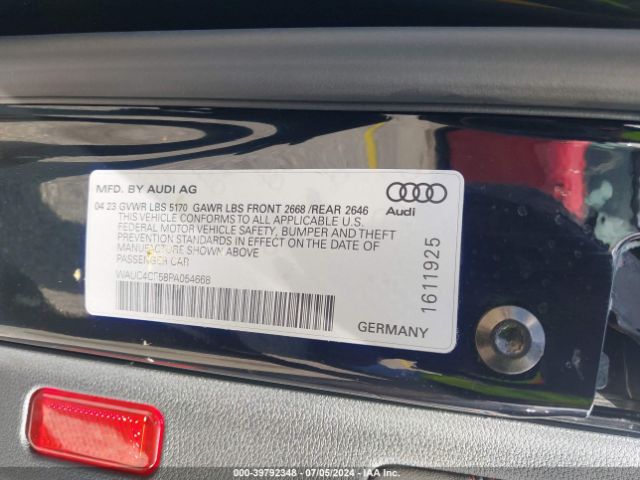 WAUC4CF58PA054668 Audi S5 Sportback Premium Plus Tfsi Quattro Tiptronic