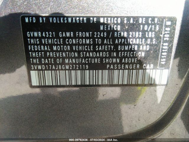 3VWD17AJ8GM272119 Volkswagen Jetta 1.8t Sport