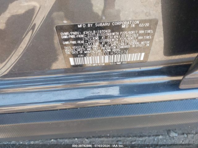 JF2GTAEC0LH255124 Subaru Crosstrek Premium