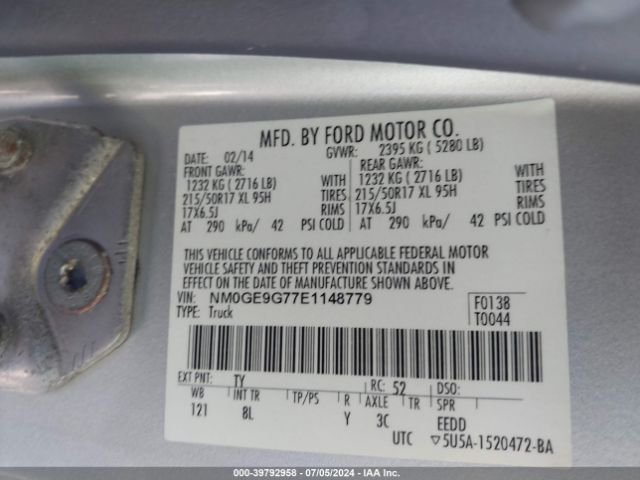 NM0GE9G77E1148779 Ford Transit Connect Titanium
