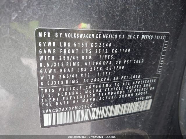 3VVCB7AX0PM025601 Volkswagen Tiguan 2.0t Se R-line Black