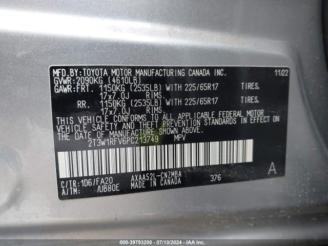Toyota Rav4 Xle 2023 2T3W1RFV6PC213749 Image 9