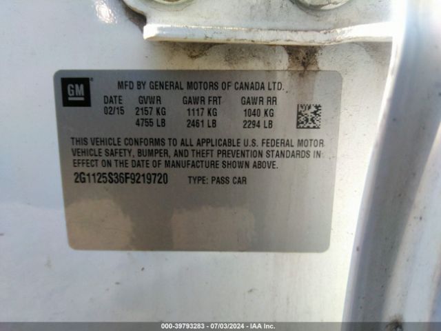 2G1125S36F9219720 Chevrolet Impala 2lt