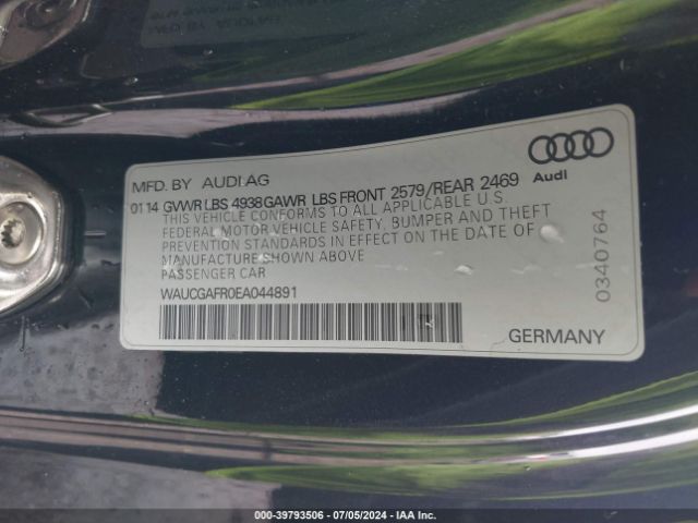 WAUCGAFR0EA044891 Audi S5 3.0t Premium Plus