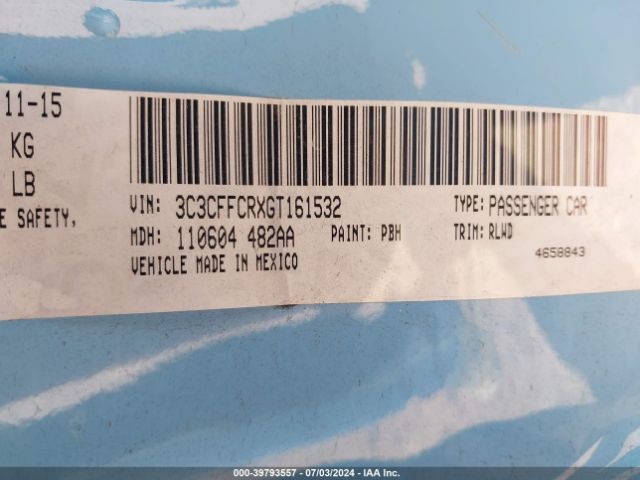 2016 FIAT 500 3C3CFFCRXGT161532 Photo 8