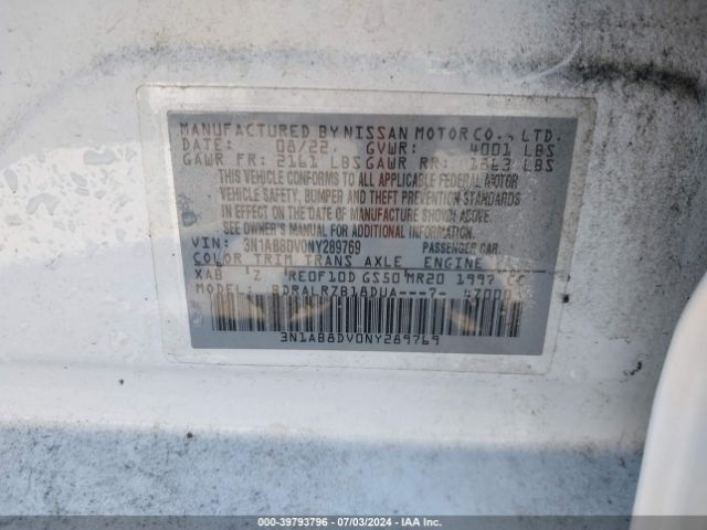 3N1AB8DV0NY289769 Nissan Sentra Sr Xtronic Cvt