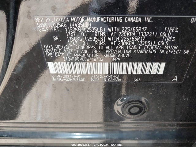 Toyota Rav4 Xle 2014 2T3WFREV0EW118733 Image 9