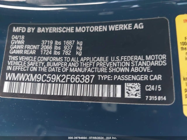 2019 MINI HARDTOP WMWXM9C59K2F66387 Photo 8