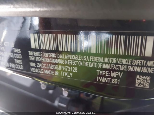ZACCJABB6JPH73128 Jeep Renegade Latitude Fwd