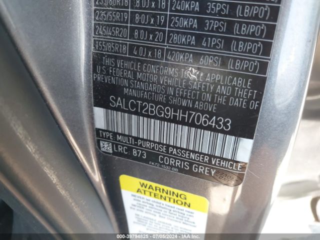 SALCT2BG9HH706433 Land Rover Discovery Sport Hse Lux