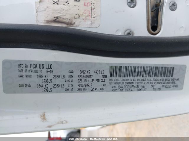 1C4NJPFA6GD794484 Jeep Patriot Latitude