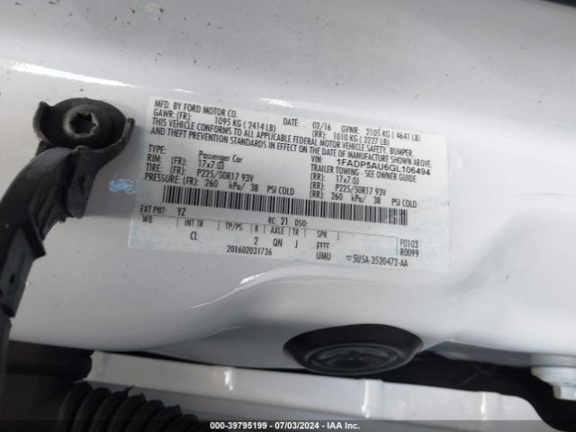 1FADP5AU6GL106494 Ford C-max Hybrid Se