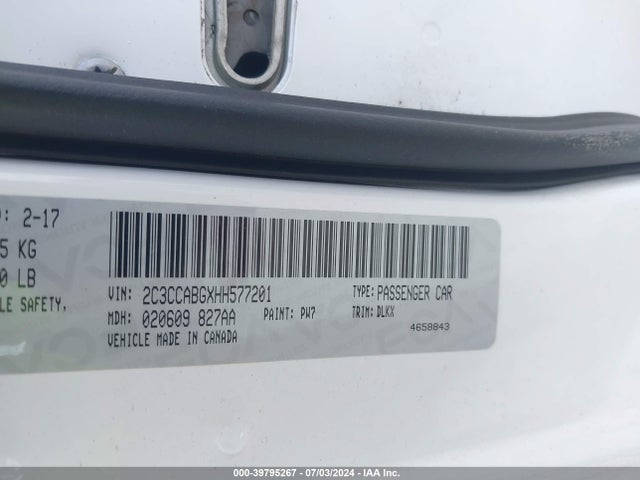 2C3CCABGXHH577201 Chrysler 300 300s Alloy Edition