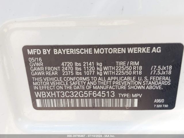 WBXHT3C32G5F64513 BMW X1 Xdrive28i