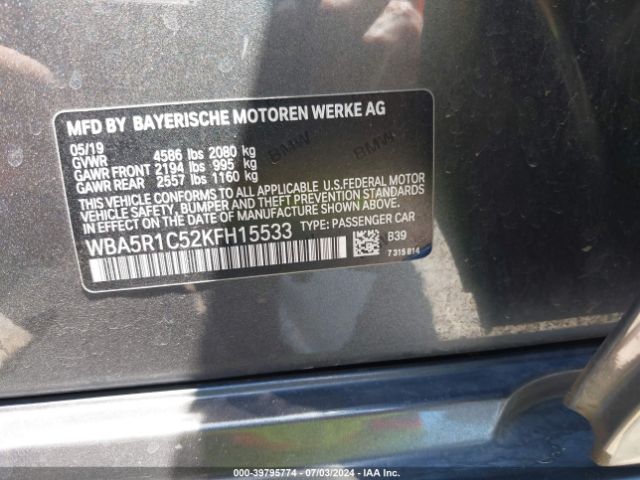 WBA5R1C52KFH15533 BMW 330I