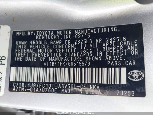 4T1BF1FK7GU515579 Toyota CAMRY LE