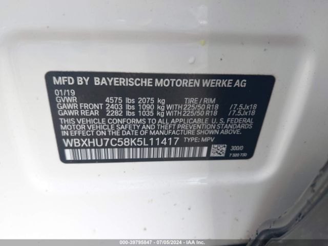 WBXHU7C58K5L11417 BMW X1 Sdrive28i