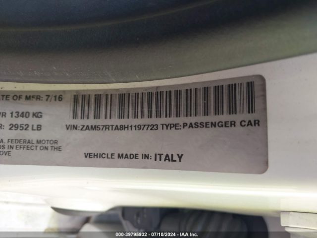 ZAM57RTA8H1197723 Maserati Ghibli S Q4