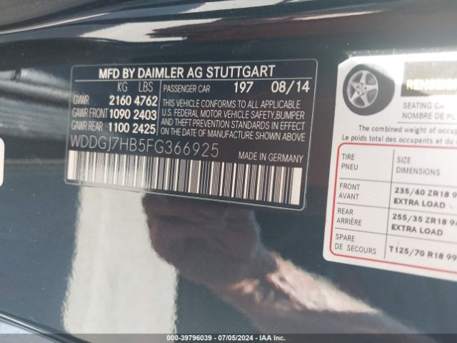 WDDGJ7HB5FG366925 Mercedes-Benz Amg C 63