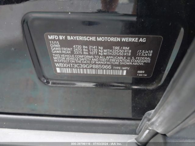 WBXHT3C39GP885966 BMW X1 Xdrive28i