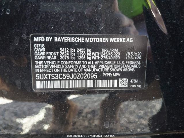 5UXTS3C59J0Z02095 BMW X3 M40i