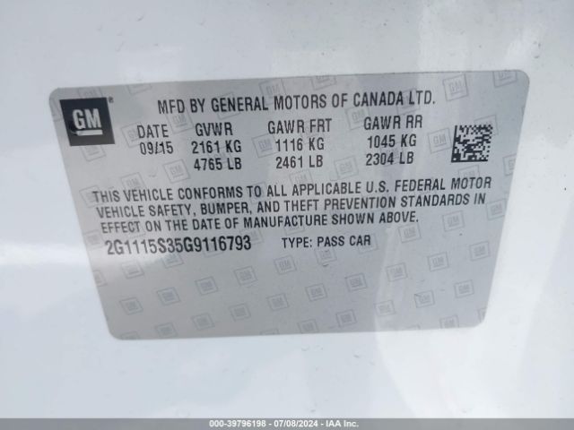 2G1115S35G9116793 Chevrolet Impala 2lt