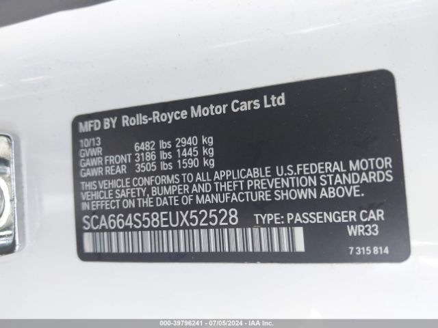 Rolls-Royce Ghost 2014 SCA664S58EUX52528 Image 9