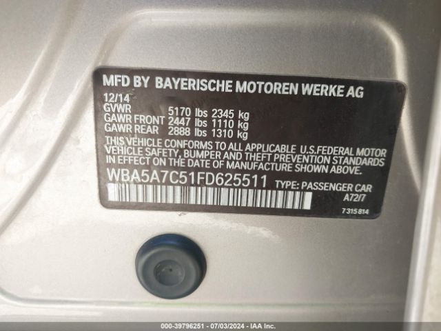 WBA5A7C51FD625511 BMW 528i Xdrive