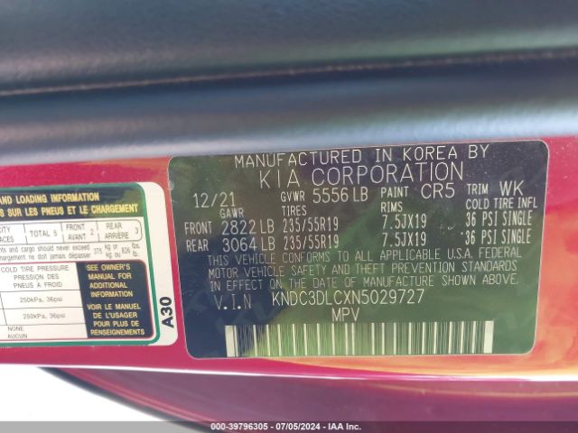 KNDC3DLCXN5029727 KIA Ev6 Wind