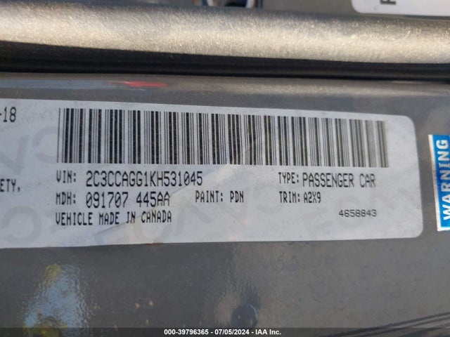 2C3CCAGG1KH531045 Chrysler 300 300s Awd