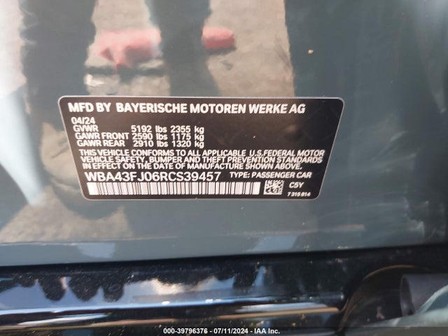 WBA43FJ06RCS39457 BMW 530 I