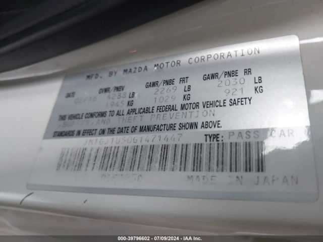JM1GJ1U50G1471447 Mazda Mazda6 I Sport